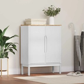 vidaXL Buffet FLORO Branco 70 x 30 x 70,5 cm Madeira de Pinho Sólido