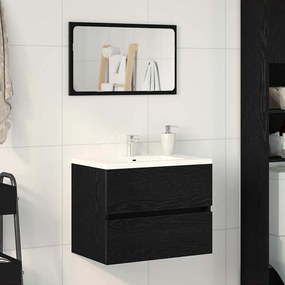 vidaXL Armário de Pia com gaveta Carvalho Preto 60 x 38.5 x 45 cm