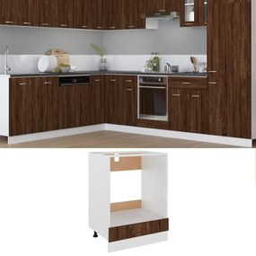 vidaXL Armário p/ forno Lyon deriv. madeira carvalho castanho