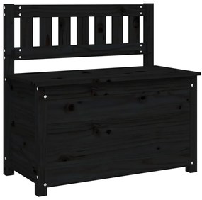 Banco 80x41x77 cm madeira de pinho maciça preto