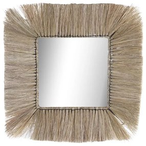 Espelho de Parede Dkd Home Decor Cristal Natural Jute (55 X 3 X 55 cm)