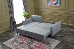 Sofá-Cama Chaise Longue Esquerdo "Monaco" - Azul - 215x80x150 cm - Est