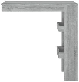 Mesa bar parede 102x45x103,5cm derivados madeira cinza sonoma