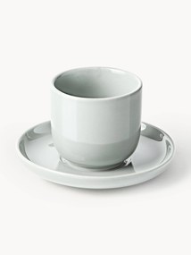 Chávenas de café expresso em porcelana com pires Nessa, 4 uni.