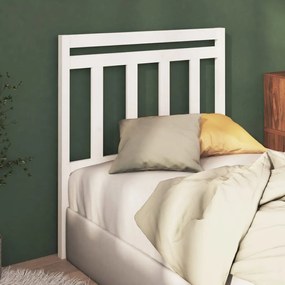 Cabeceira de cama 106x4x100 cm pinho maciço branco