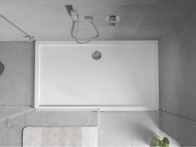Mexen Flow base de duche retangular slim 160 x 100 cm, branco brilhante - 46R101016