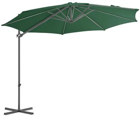 Guarda-sol de jardim com base portátil verde