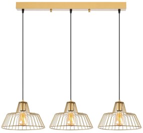 Chandelier Hakcu – Dourado Brilhante – 100 x 30 x 116 cm