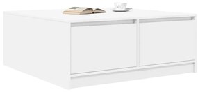 Mesa de centro com gavetas 100x100x40 cm branco