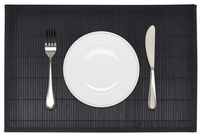 Individuais de mesa em bambu 6 pcs 30 x 45 cm preto