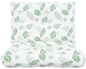 Almofadões p/ móveis paletes 2 pcs tecido oxford padrão folhas