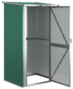 Abrigo de jardim 118,5x97x209,5 cm aço galvanizado verde