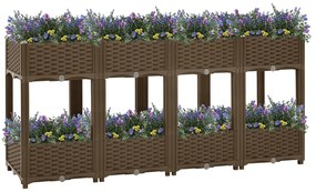 vidaXL Canteiro elevado 160x40x71 cm polipropileno