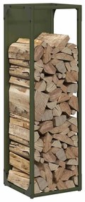 Suporte para lenha aço laminado a frio verde azeitona