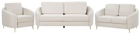 Conjunto de sofás com 6 lugares em tecido creme claro TROSA Beliani