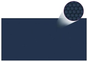 Película p/ piscina PE solar flutuante 732x366 cm preto e azul