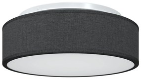 Luzes de Teto Montagem Embutida Preta Ø 38 cm Tecido E27