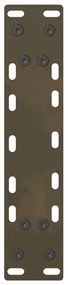 Pés de mesa de console em aço natural, 2 peças, 38x(72-73) cm, aço