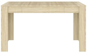 Mesa de jantar 140x74,5x76 cm contraplacado cor carvalho sonoma