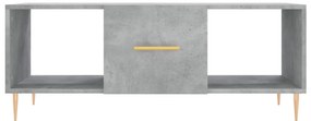 Mesa de centro 102x50x40 cm madeira processada cinza cimento