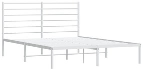 Estrutura de cama com cabeceira 120x200 cm metal branco