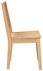 Cadeiras de jantar 2 pcs madeira de seringueira maciça