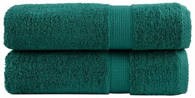 vidaXL Toalhas de mãos premium SOLUND 2pcs 50x100 cm 600 gsm verde