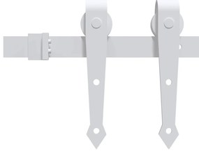 Porta Deslizante vidaXL com Conjunto de Ferragens 93x211 cm Madeira Só