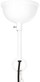 Candeeiro suspenso industrial redondo 25 W 40 cm E27 branco