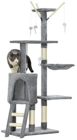 PawHut Arranhador para Gatos de 134,2 cm Torre para Gatos com Caverna