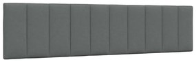 vidaXL Almofadão de cabeceira 200 cm tecido cinzento-escuro