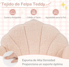 Sofá dobrável 2 em 1 em forma de concha para crianças, convertível em cama com braços, capa removível e base antiderrapante, para maiores de 3 anos, b