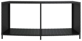 Prateleiras de arrumação 2 pcs vime PE preto