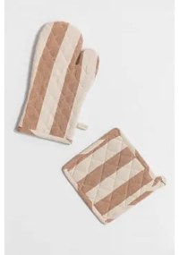 Conjunto De Luva E Pano Para Forno Efarin Nudez Castanho Claro - Sklum