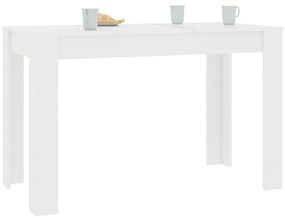 Mesa de jantar 120x60x76 cm derivados de madeira branco