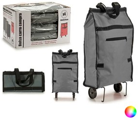 Carro de Compras Dobrável (14 x 53 x 31,5 cm) - Cinzento