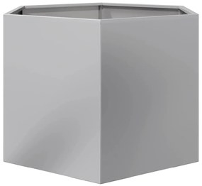 Vaso/floreira de jardim hexagonal 69x60x45 cm aço galvanizado