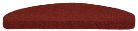 Tapetes de escada autoadesivos 20 pcs 65x21x4 cm vermelho