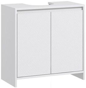 HOMCOM Móvel para Lavatório Pousar Moderno com Prateleira Anti-Tombo Carga 40 kg 60x30x60 cm Branco | Aosom Portugal