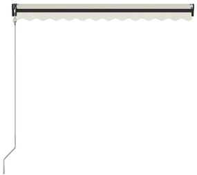 Toldo retrátil com sensor de vento e LED 300x250 cm cor creme