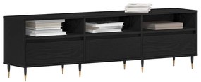 Armário para TV vidaXL Preto Carvalho 150x30x44,5 cm Madeira Reestrutu