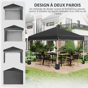Tenda de jardim pop-up dobrável, com altura ajustável, proteção UV 30+, 2 paredes laterais e saco de transporte incluído