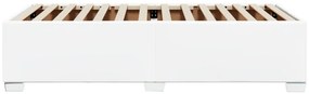 Estrutura de cama 90x190 cm couro artificial branco
