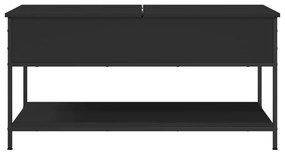 Mesa de centro 100x50x50 cm derivados de madeira/metal preto