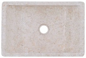 Lavatório 45x30x12 cm mármore creme brilhante