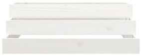 Vaso/floreira 80x80x27 cm pinho maciço branco