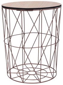 Mesa de centro Ø 47 cm cor cobre