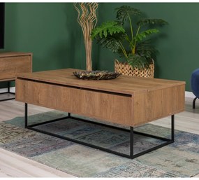 Conjunto de Mobiliário de Sala Laxus – Nogueira/Preto – TV: 180x50x40