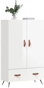 Aparador alto 69,5x31x115 cm derivados madeira branco brilhante
