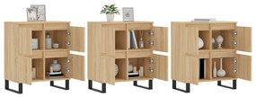 Aparadores 3 pcs derivados de madeira cor carvalho sonoma
